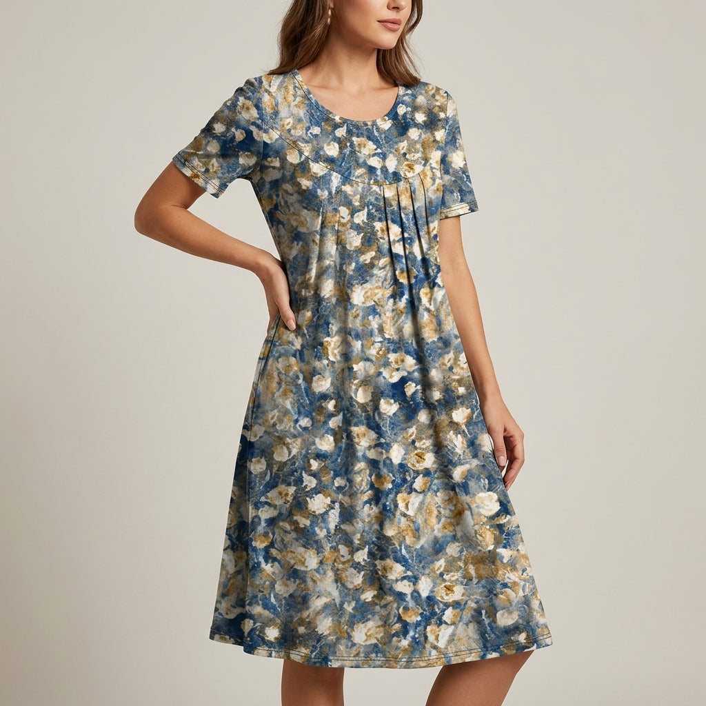 Blue & Gold Floral
