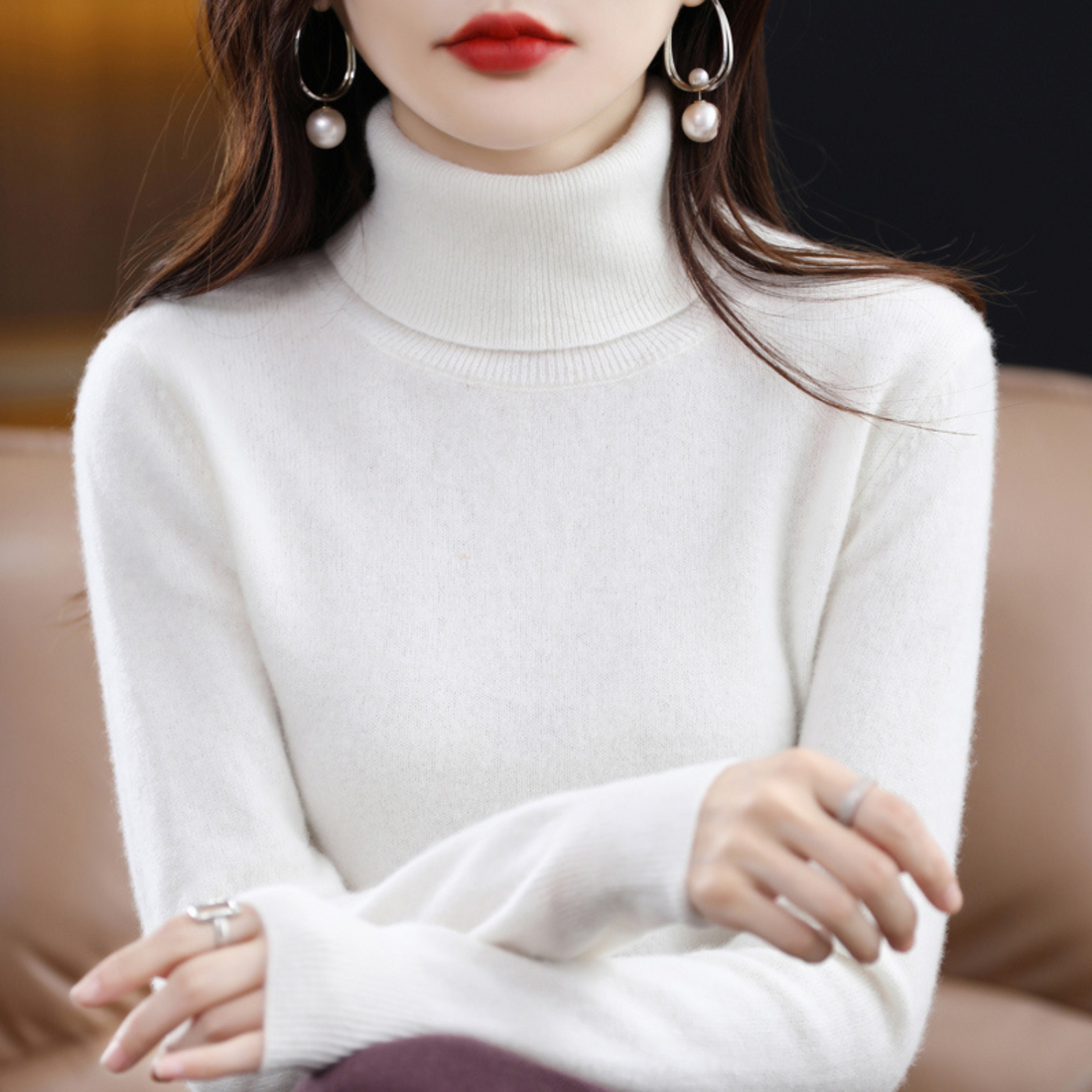 Elena Cashmere Turtleneck