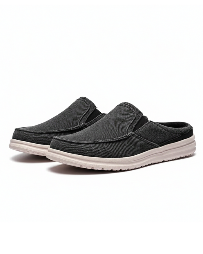 Denim Mule Slip-Ons