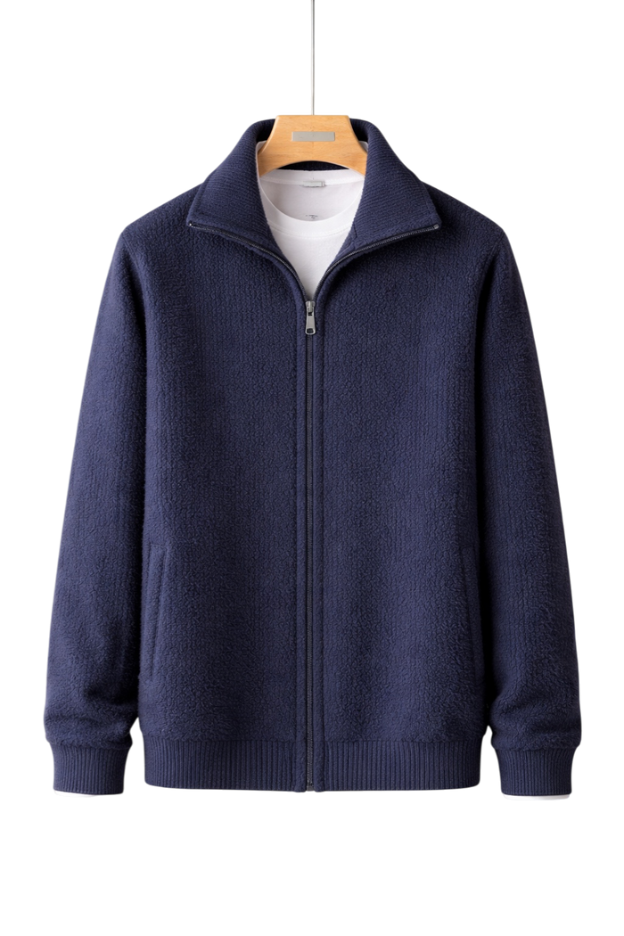 Maison Cashmere Velouré Zip Jacket