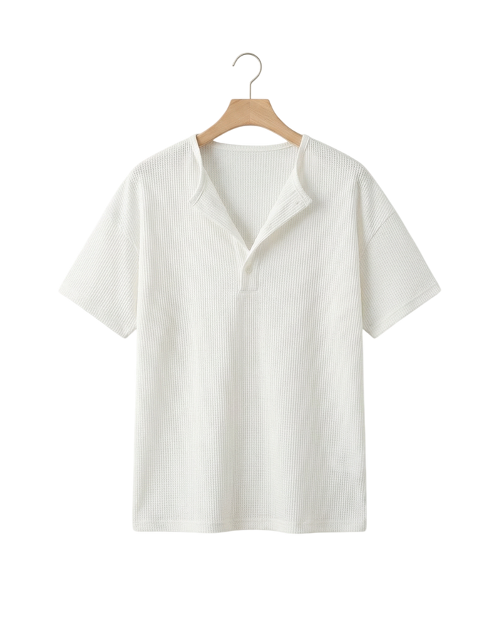 Maison Ivory Cotton Open-Collar