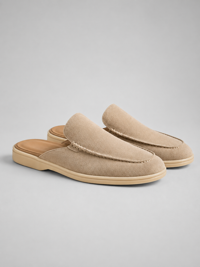 Men's Suede Mule Slip-On Loafers – Smart Casual Comfort