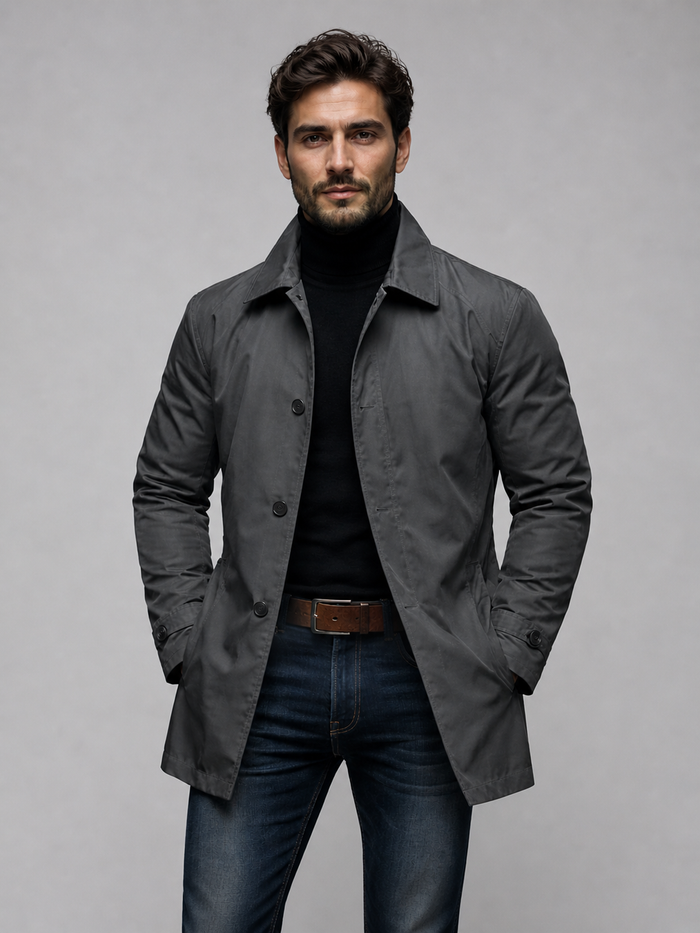 Men’s Tailored Classic Coat – Structured Smart-Casual Outerwear