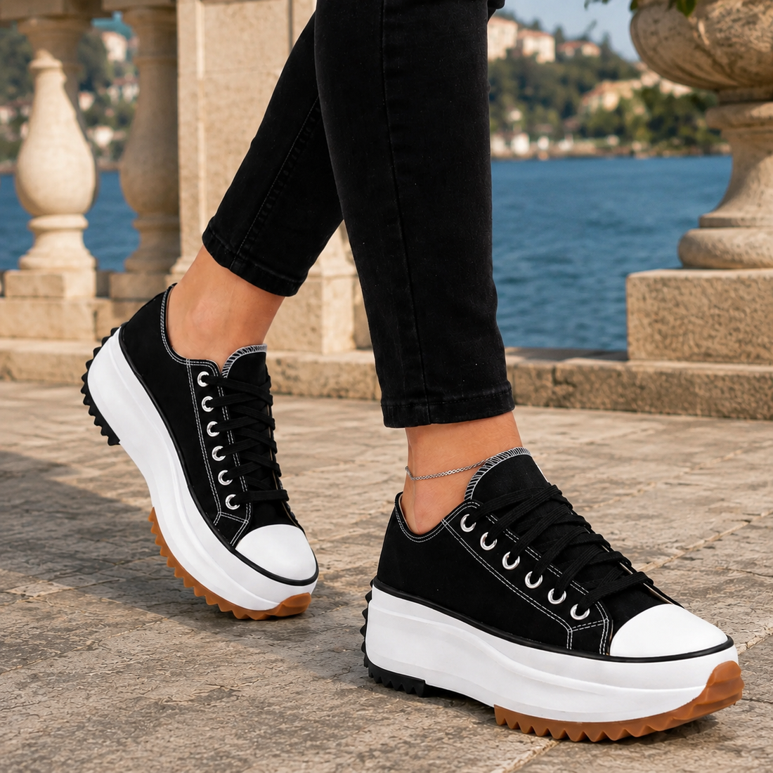 Biagini Platform Sneakers - Black