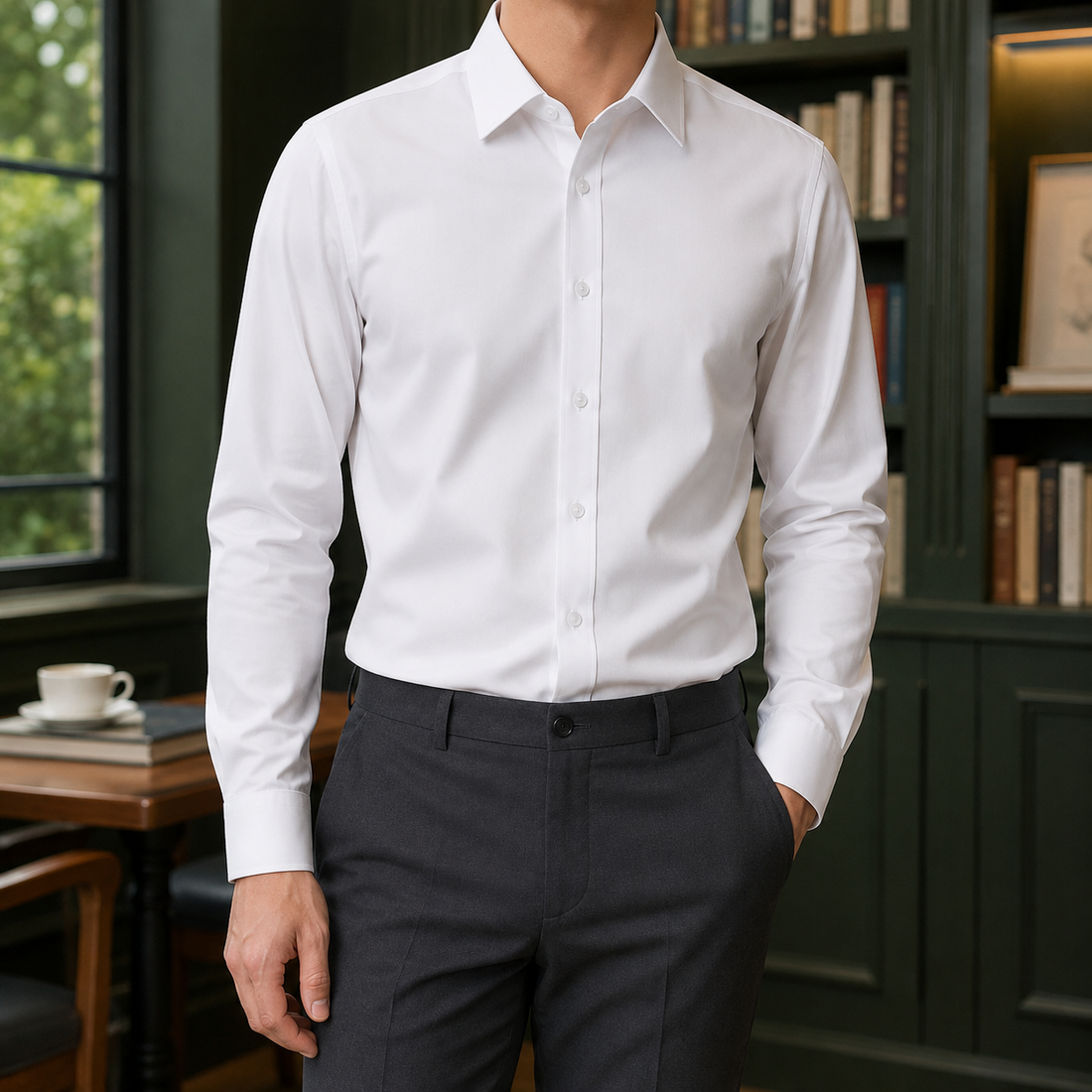 Roland Slim Shirt - White