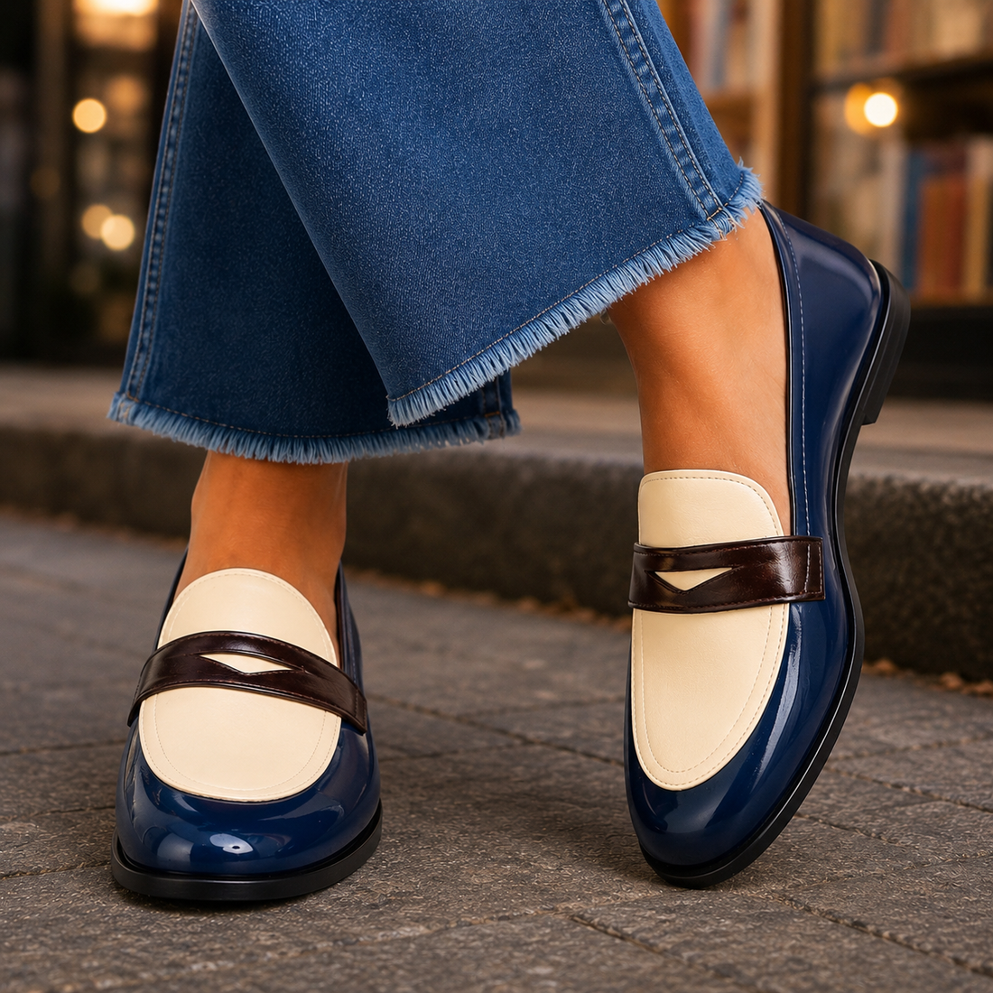 Trevisan Colorblock Loafers - White