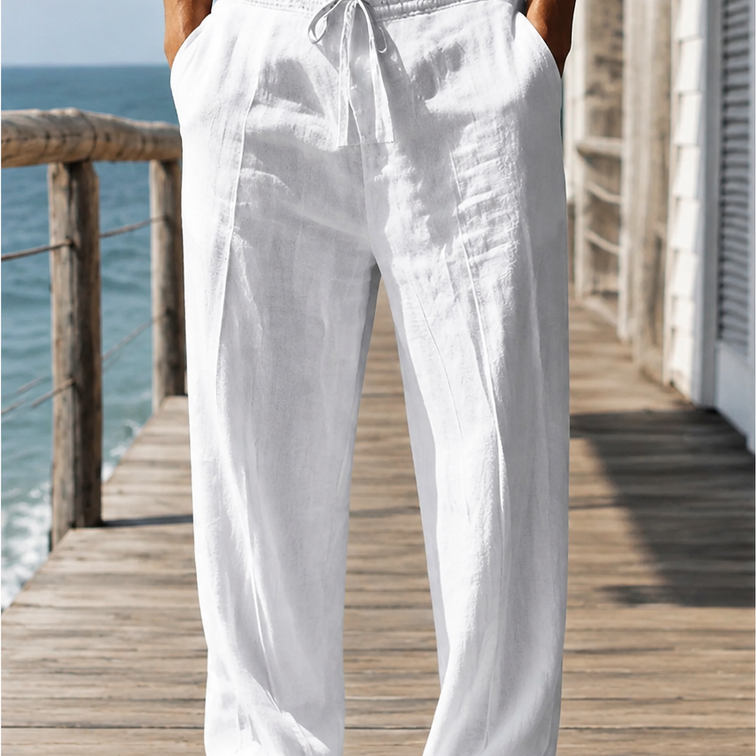 Florian Drawstring Pants - White