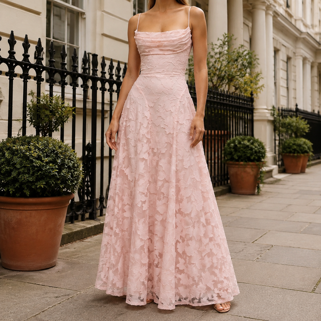 Pippa Floral Maxi Dress - Pink
