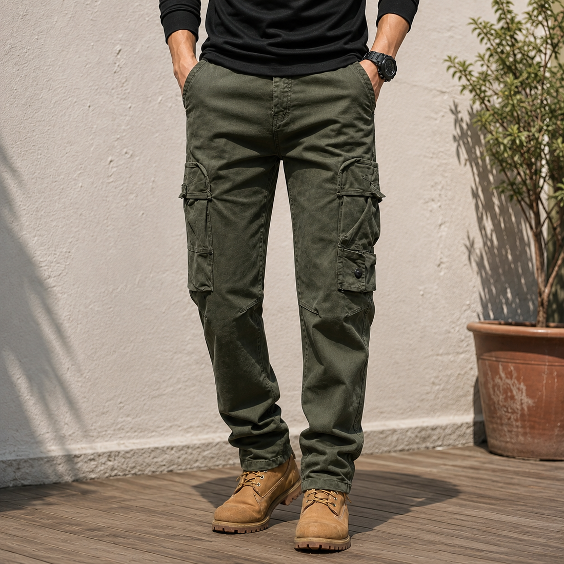 Dorian Relaxed Cargo Pants - Varen Green