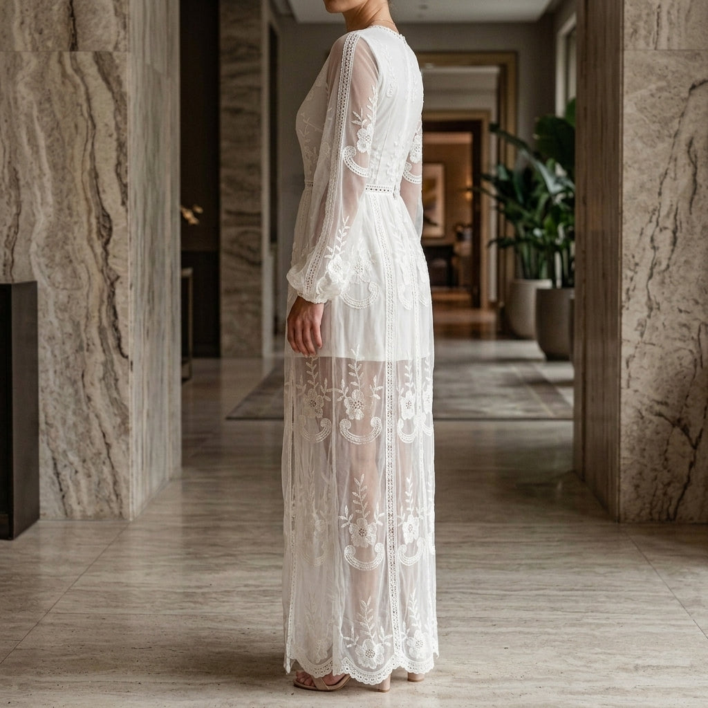 Willa Lace Maxi Dress - Lead Alternate View