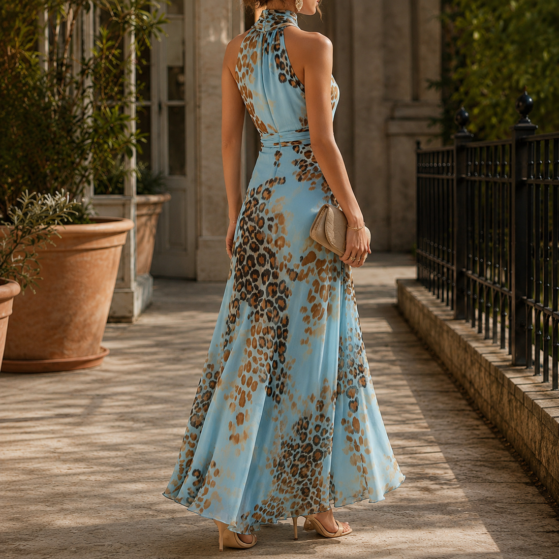 Giulia-Louise Leopard Maxi Dress - Lead Alternate View
