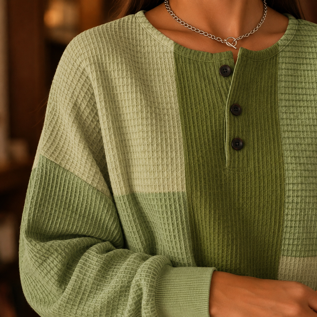 Adeline-Elise Color Block Sweater - Lead Product Detail