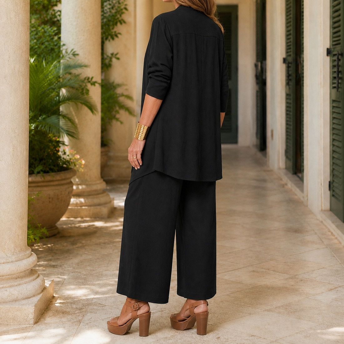 Sofia-Pearl Draped Set - Lead Alternate View