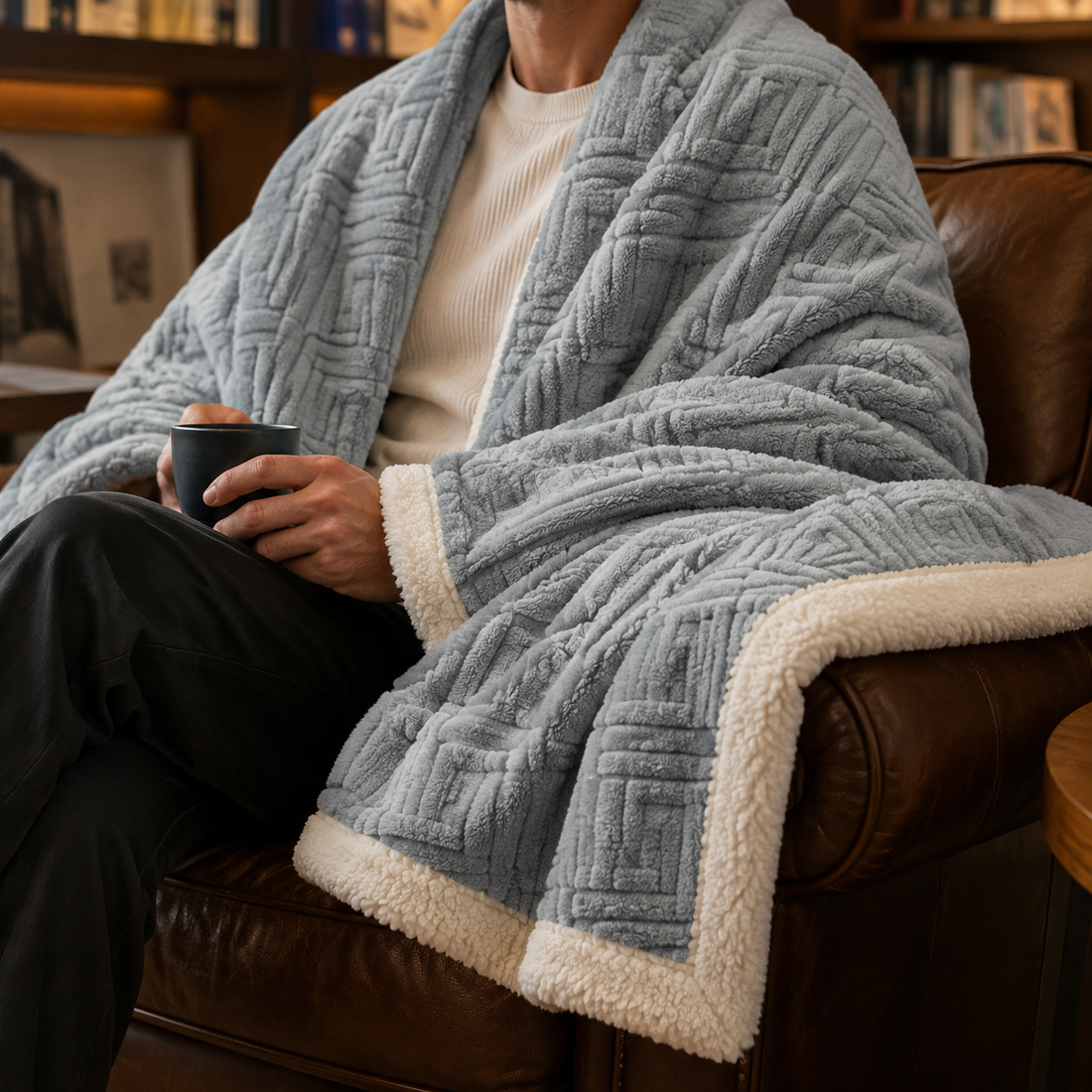 Yewdale Jacquard Throw - Glacier Gray