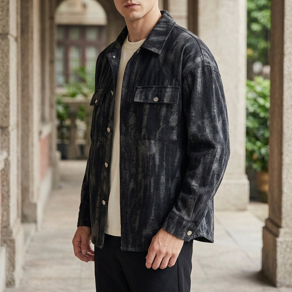 Harlan Relaxed Denim Jacket - Lead Alternate View