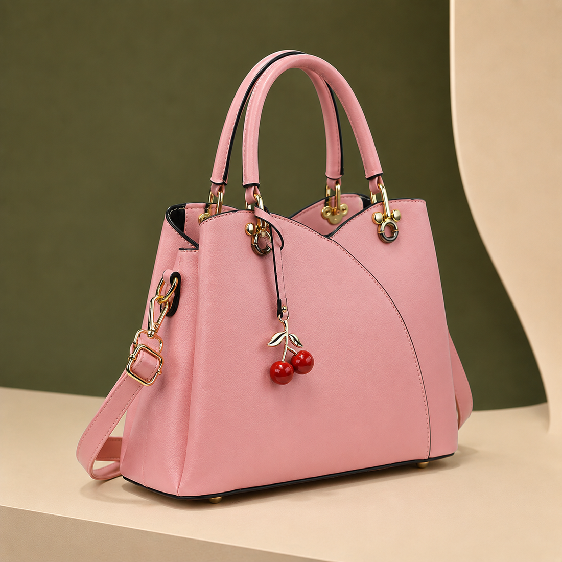 Vinci Cherry Handbag - Lead Alternate View