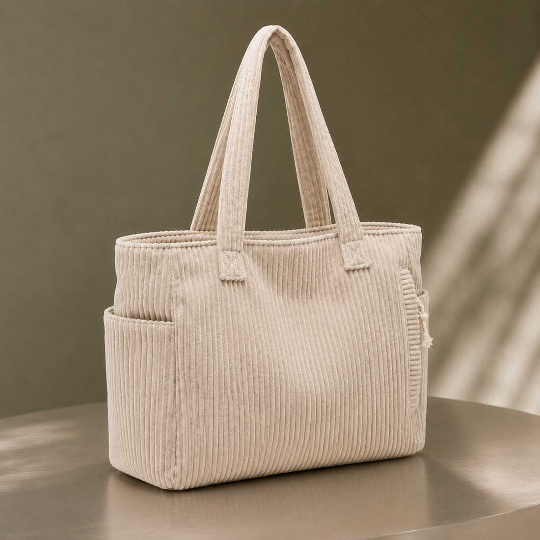 Campana Ribbed Tote - Lead Alternate View