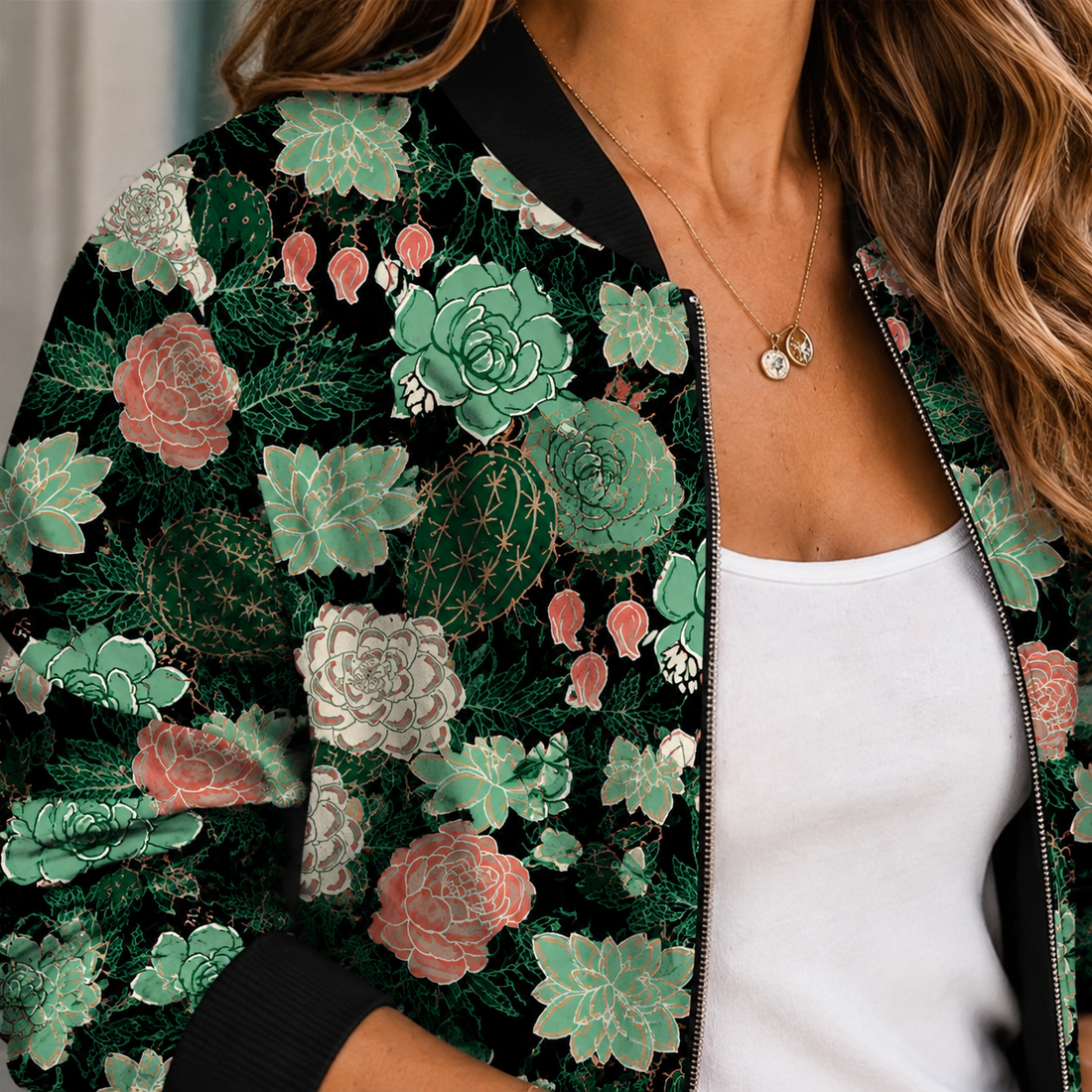 Margot-Skye Printed Jacket - Lead Product Detail