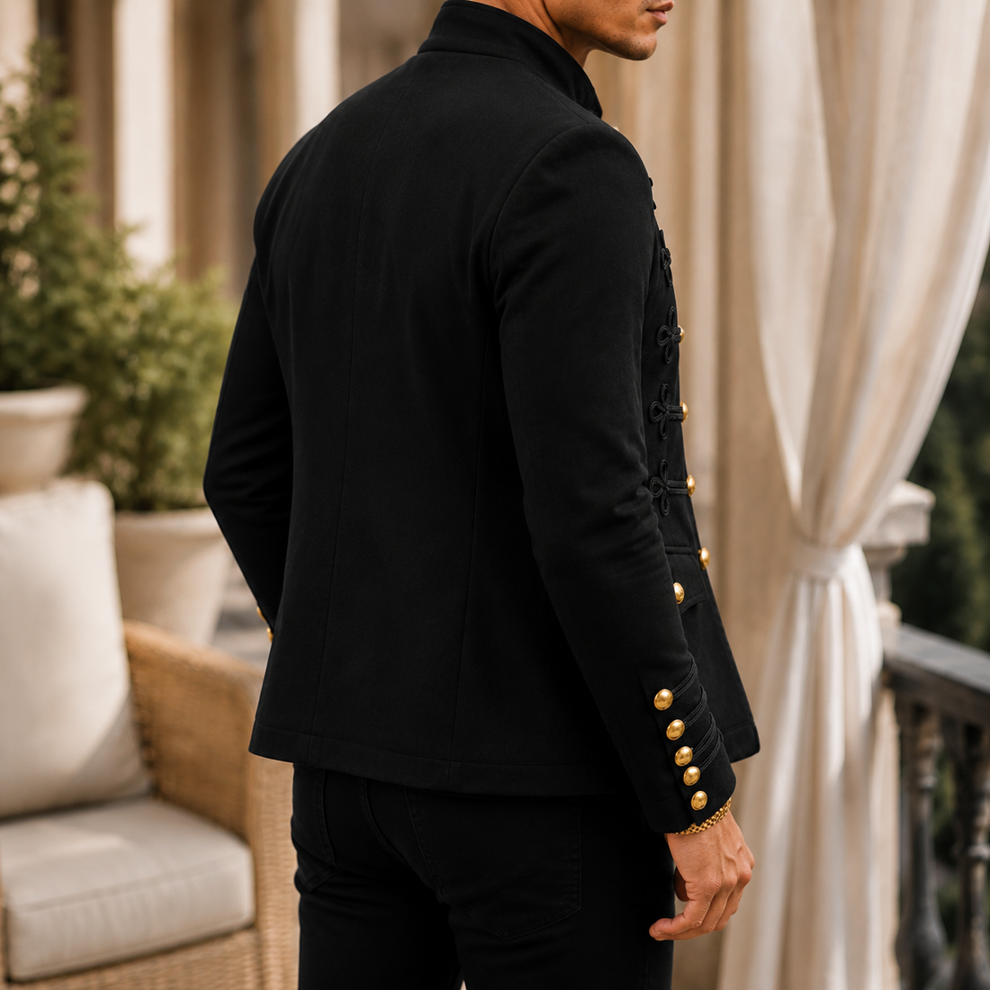 Lysander Military Jacket - Lead Alternate View