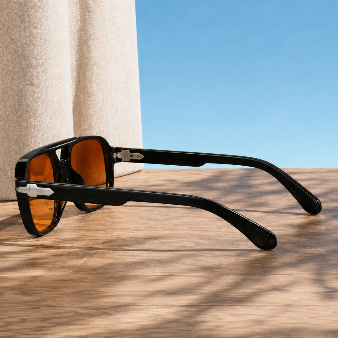 Percival Aviator Sunglasses - Lead Alternate View