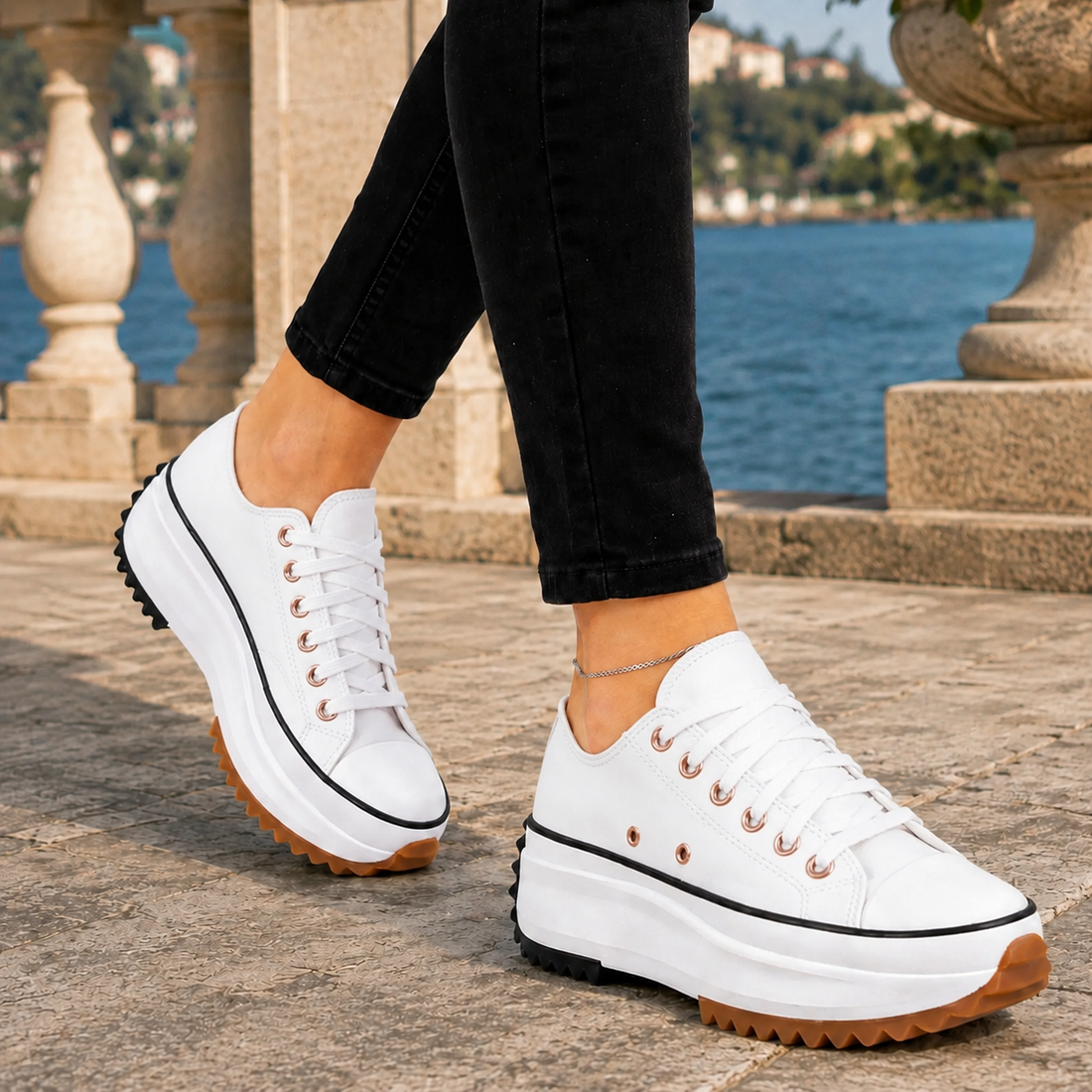 Biagini Platform Sneakers - White