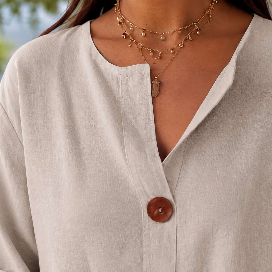 Penelope-Sage Relaxed Blouse - Lead Product Detail
