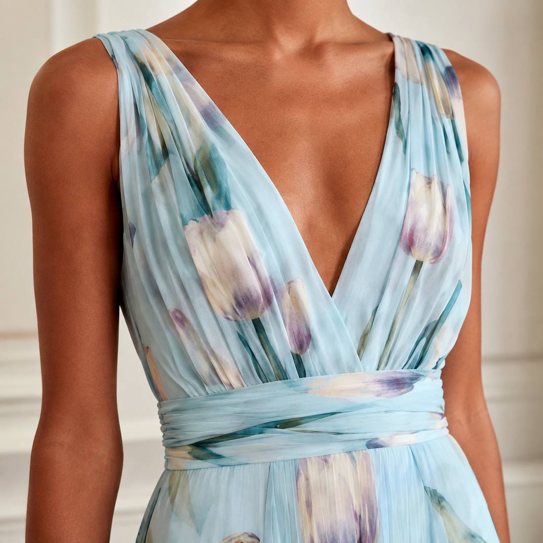 Annabel-Lane Deep V Dress - Lead Product Detail