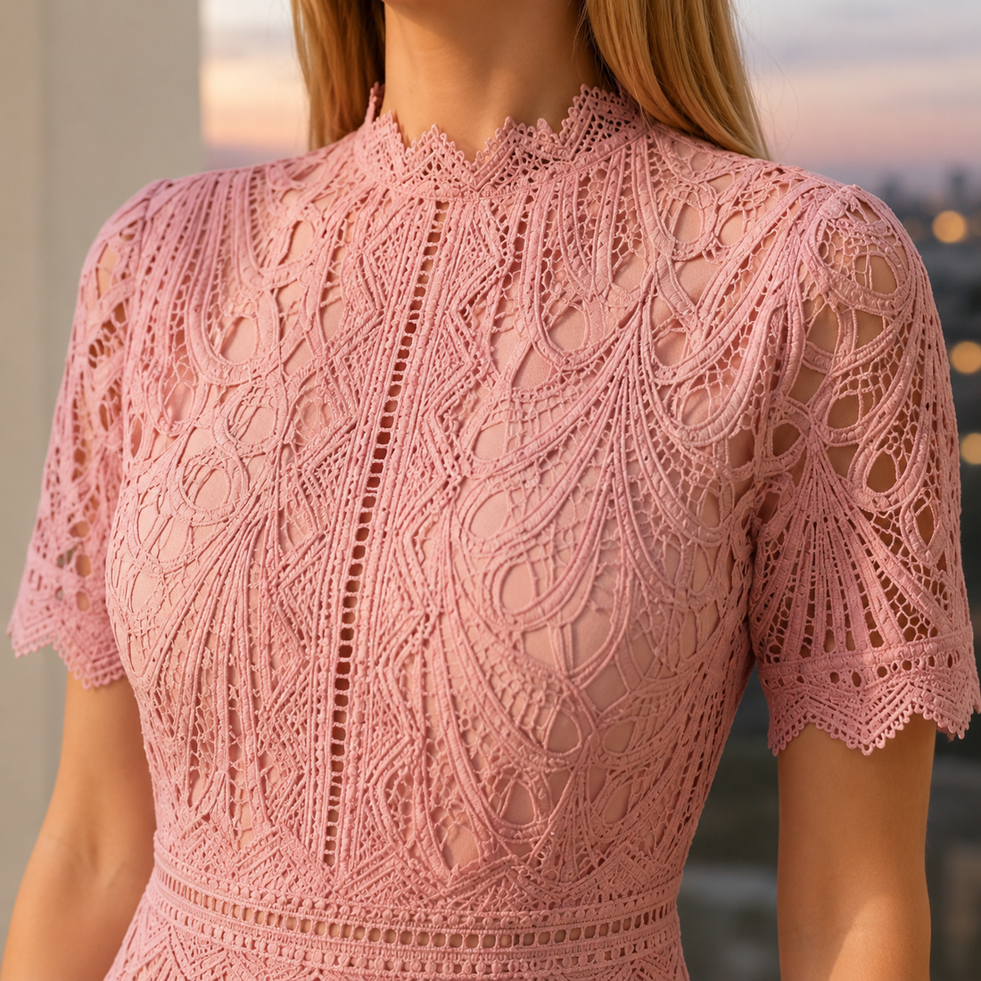 Yara-Louise Lace Midi Dress - Lead Product Detail