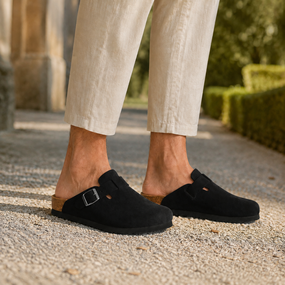 Barletta Buckle Clogs - Black