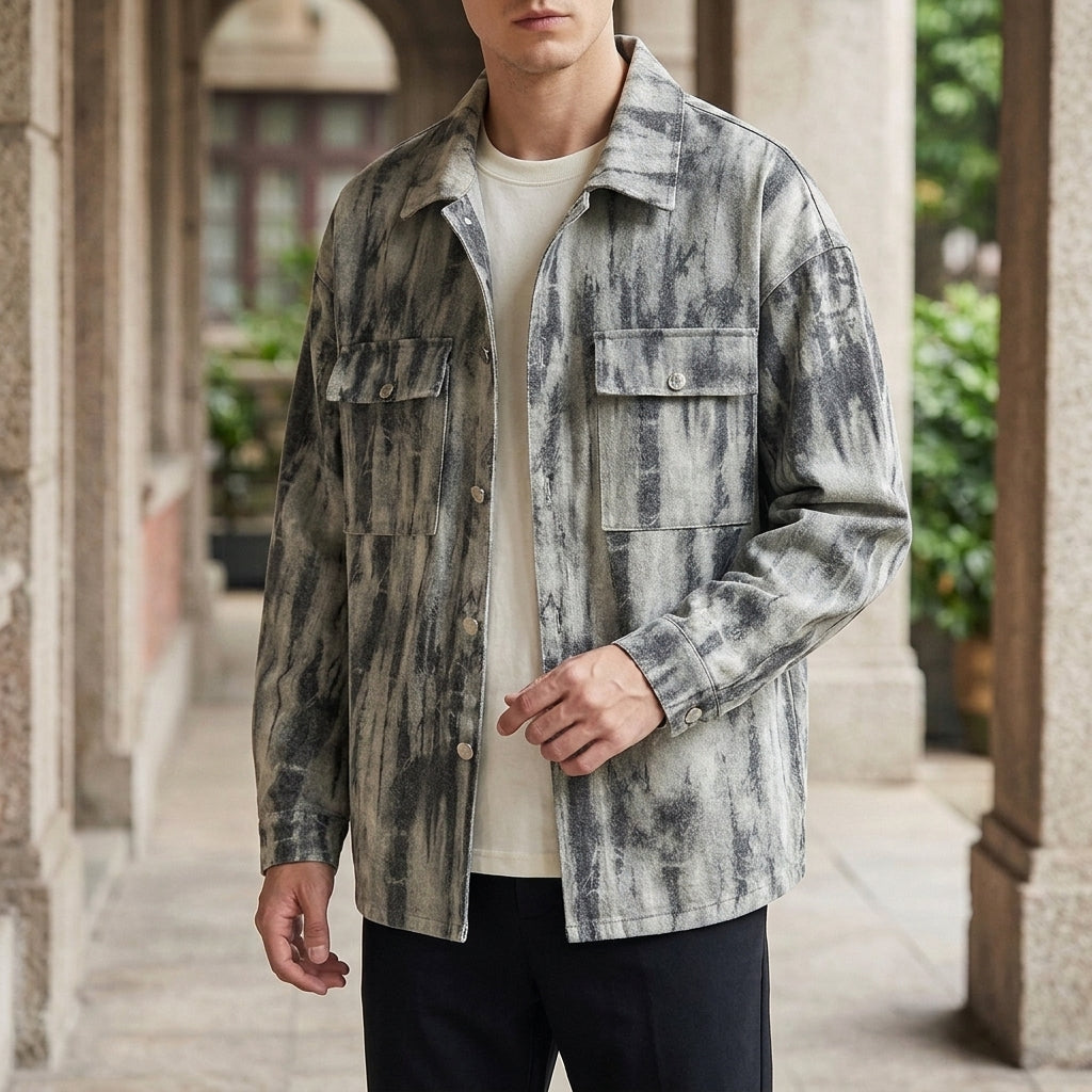 Harlan Relaxed Denim Jacket - Gray Denim Jacket