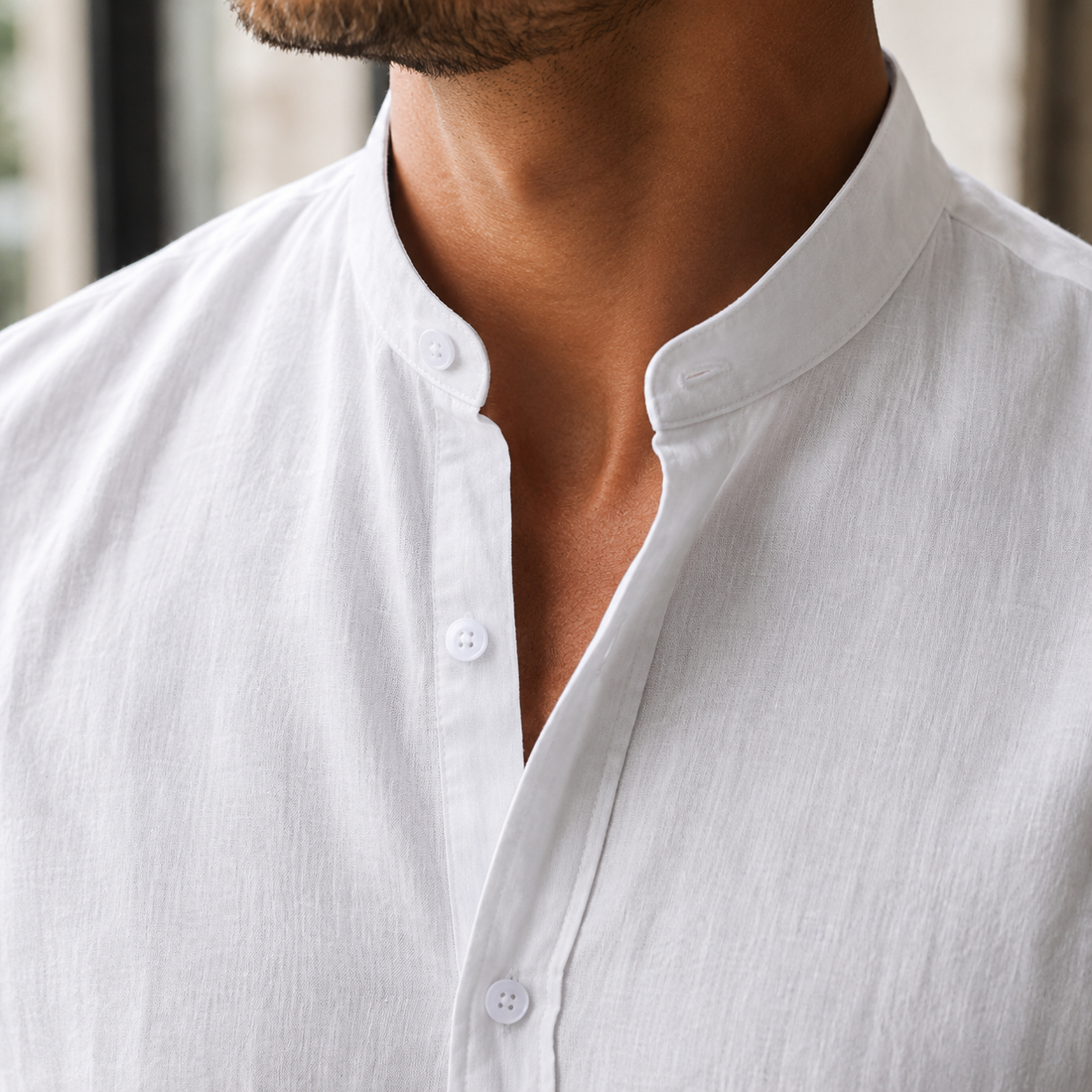 Knox Stand Collar Shirt - Lead Product Detail