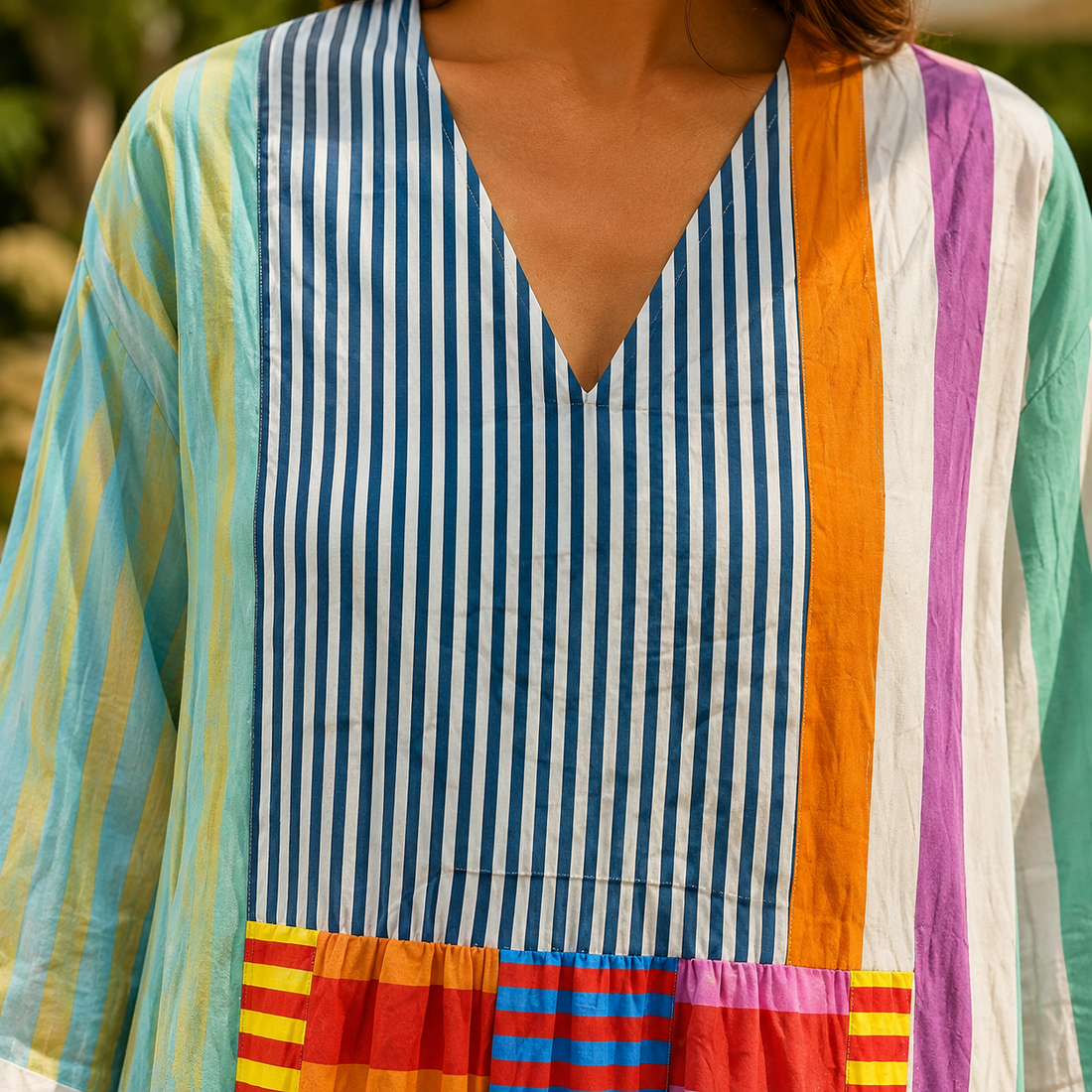 April Patchwork Dress - Lead Product Detail