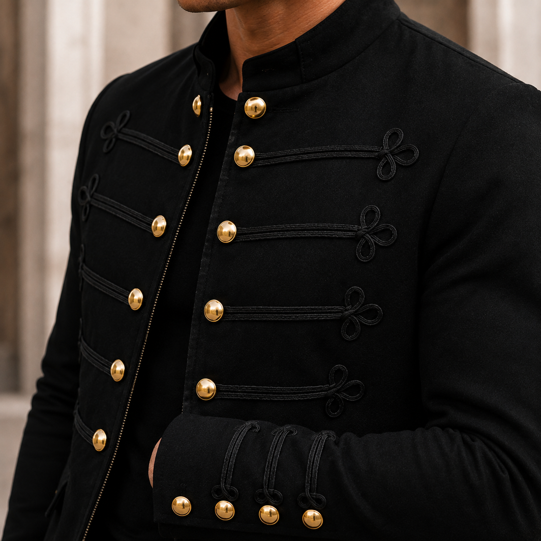 Lysander Military Jacket - Lead Product Detail