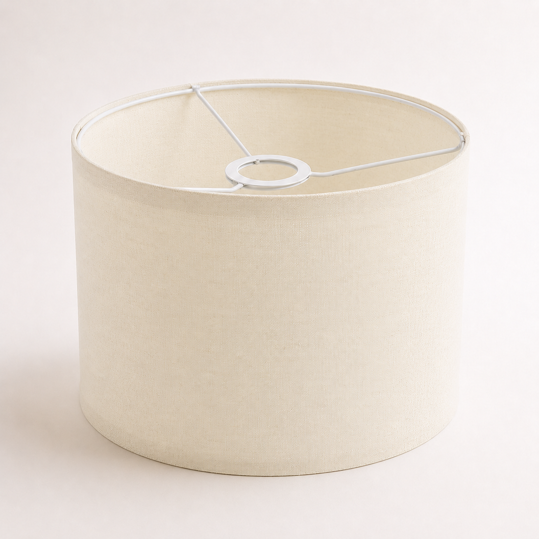 Lennox Linen Drum Lamp Shade - Natural Ivory