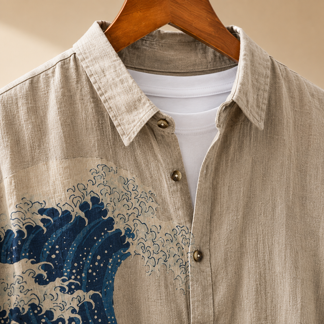 Austin Linen Shirt - Lead Product Detail