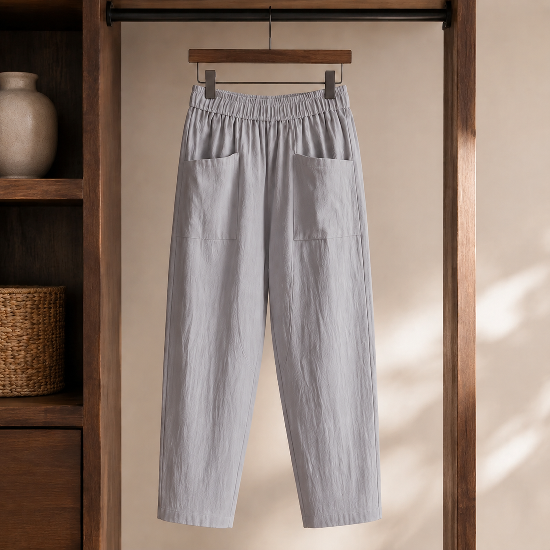 Elowen-Grace Relaxed Pants - Gray