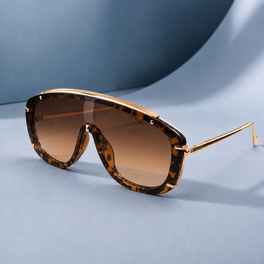 Gabriel Sculptural Sunglasses - Motif Léopard