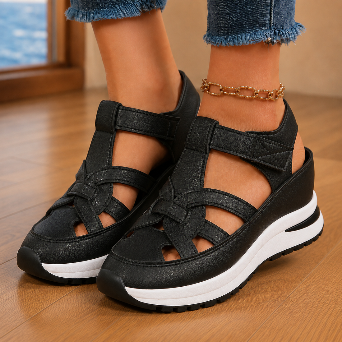 Bonetti Orthopedic Sandals - Black