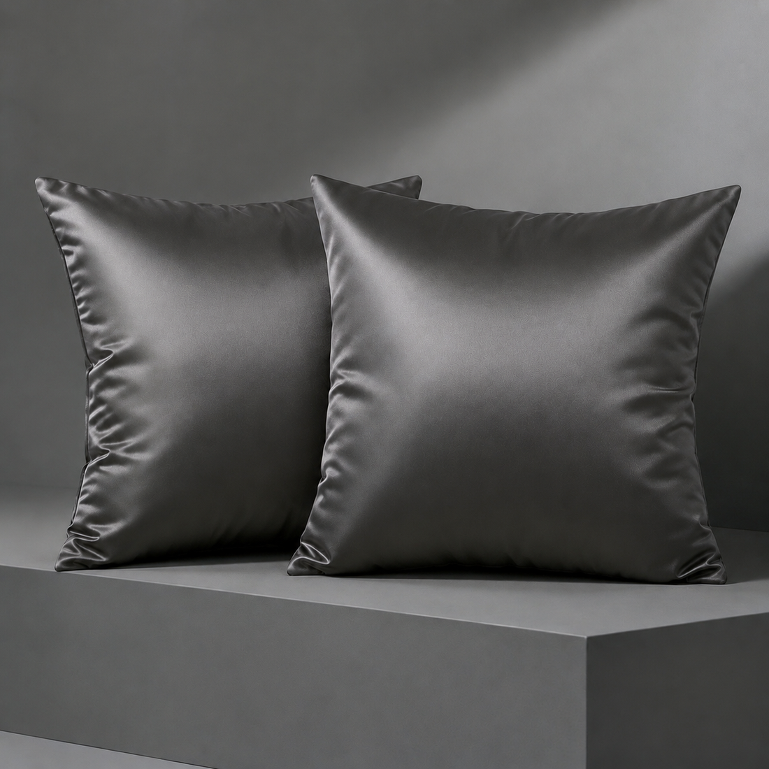 Springvale Satin Cushion Cover - Dark Gray