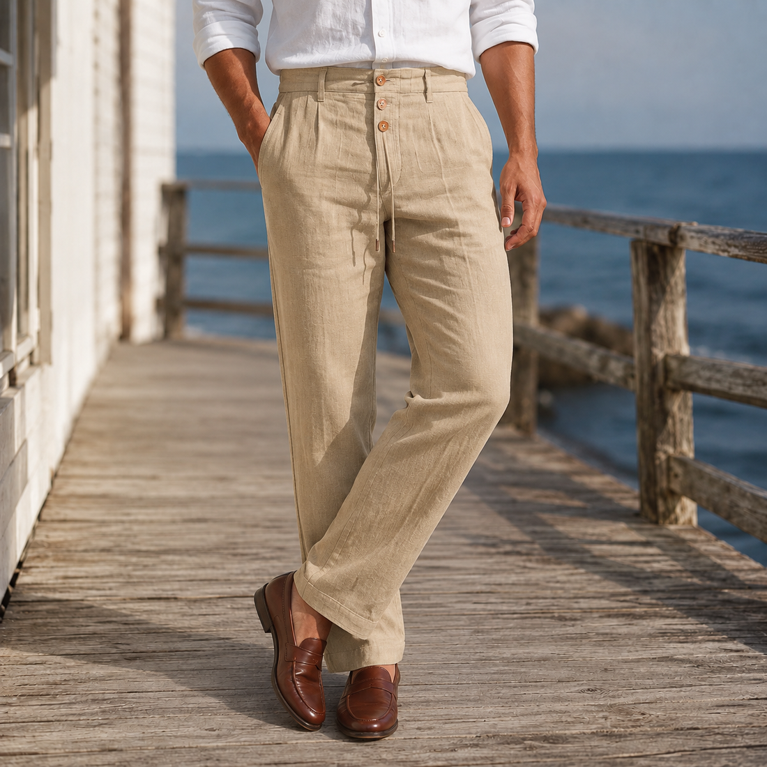 Blake Relaxed Pants - Khaki
