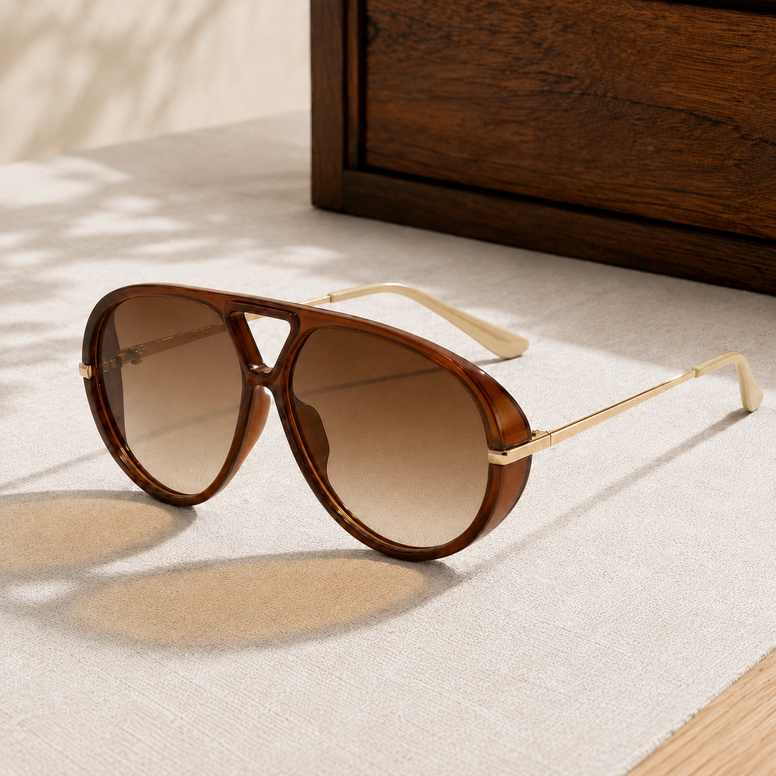 Ulric Retro Sunglasses - Chocolate
