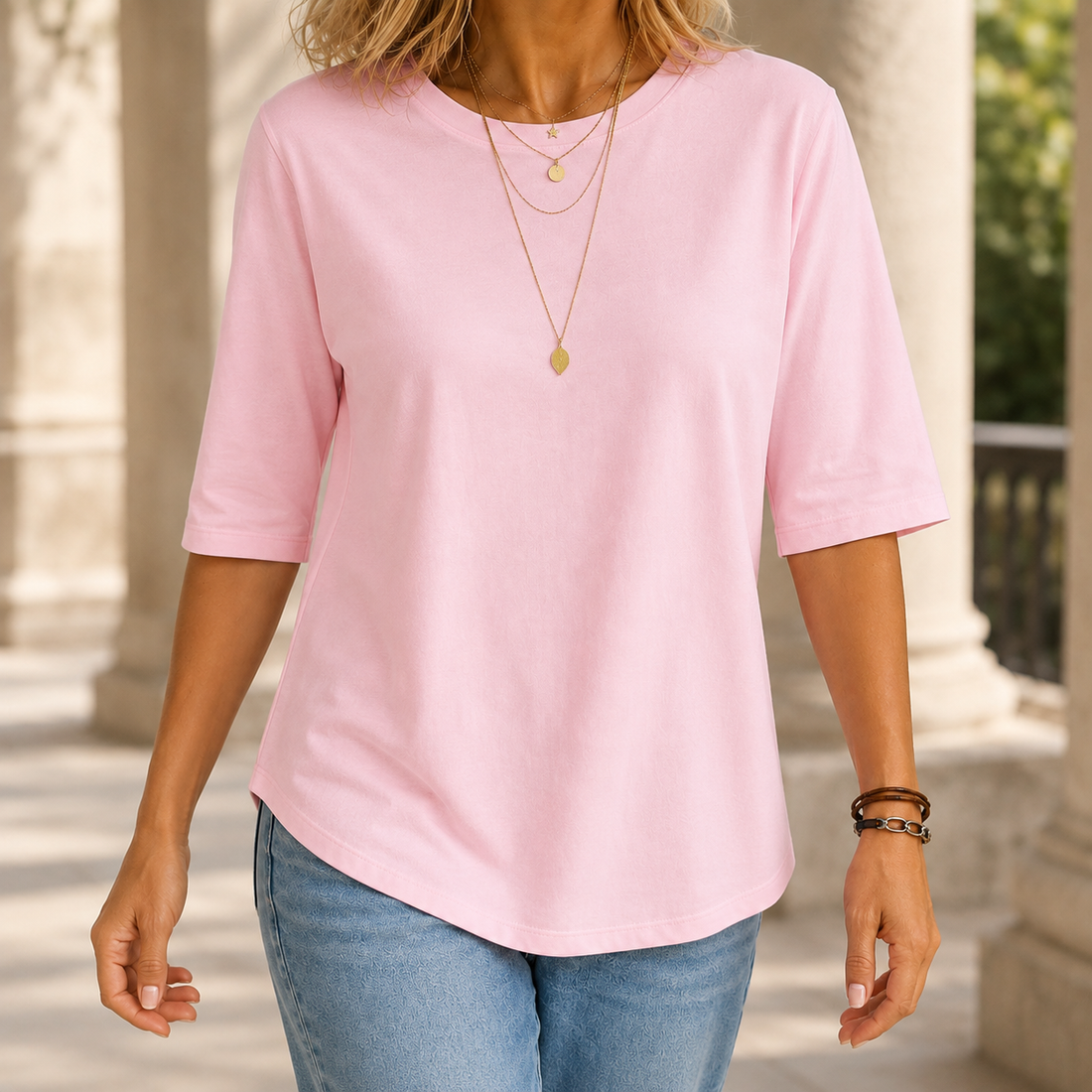 Eva-Jane Relaxed Tee - Pink