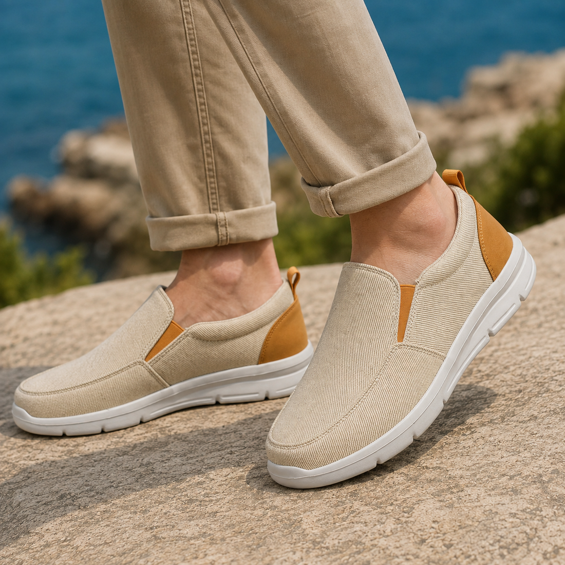 Orvieto Slip-On Shoes - Beige
