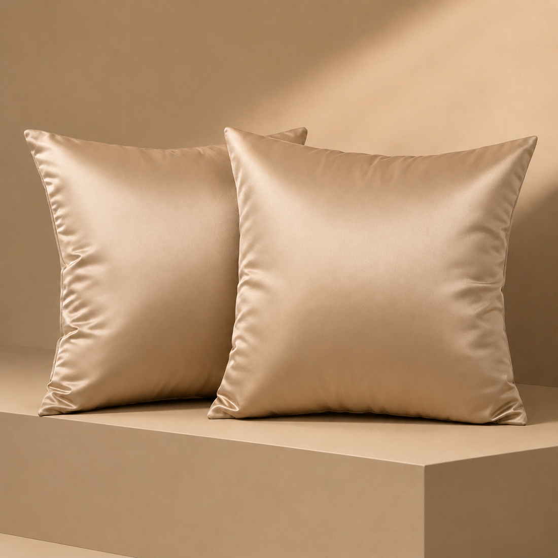 Springvale Satin Cushion Cover - Light Coffee