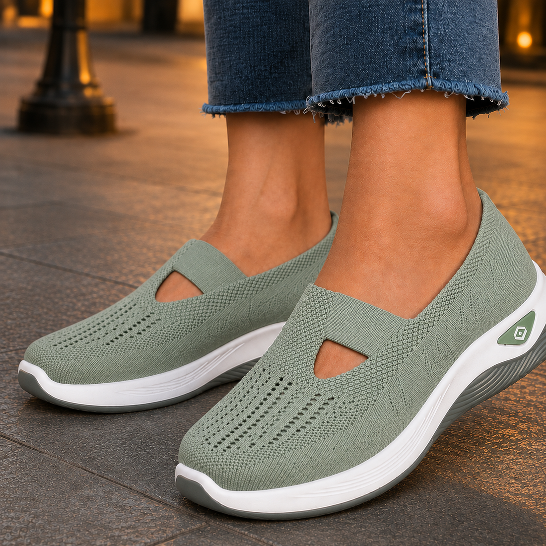 Asti Slip-On Sneakers - Aqua Blue