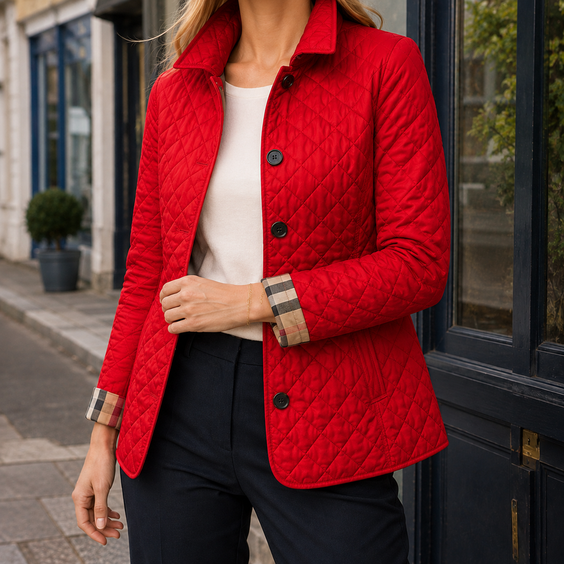 Matilda-Claire Quilted Jacket - Red