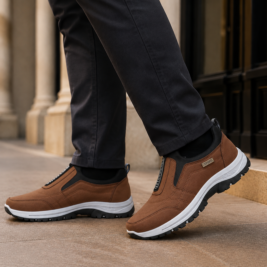 Battaglia Slip-On Sneakers - Coffee Bean Brown