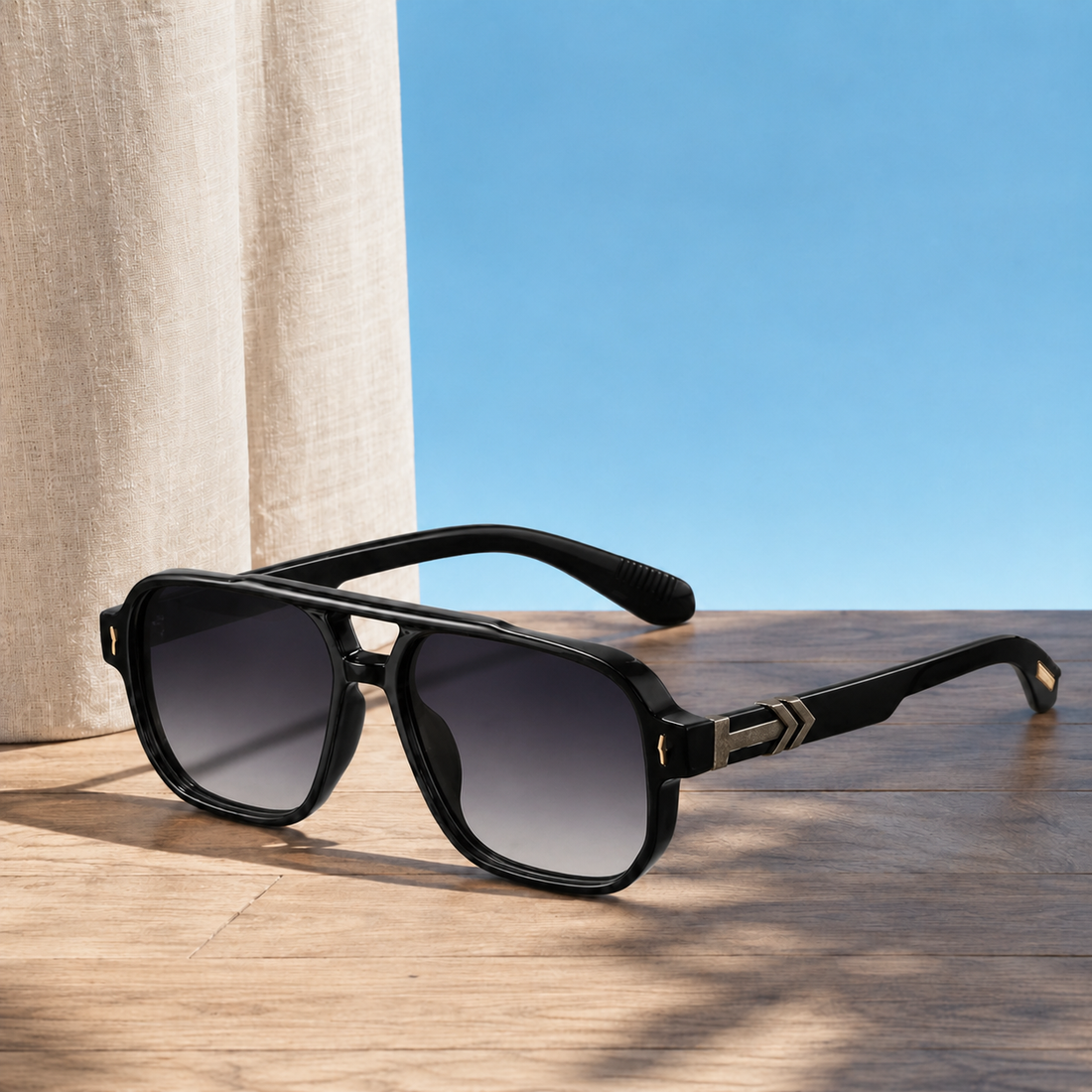 Percival Aviator Sunglasses - Charcoal