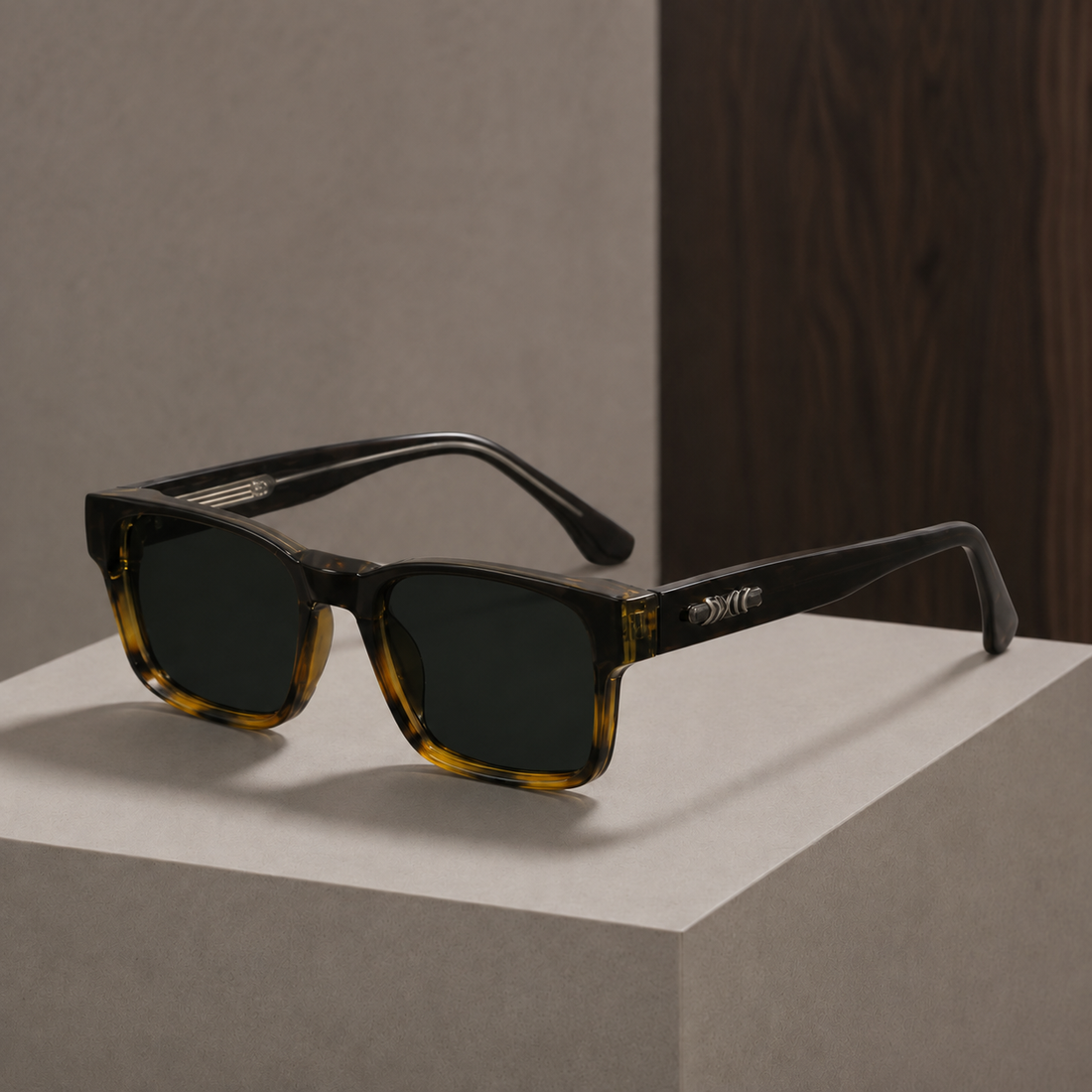 Alaric Square Sunglasses - Yellow Tortoiseshell