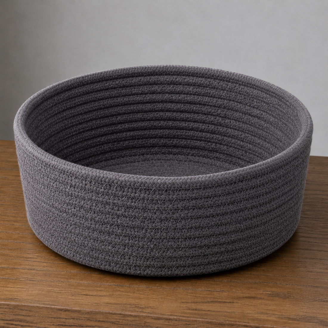 Knox Cotton Rope Basket - Charcoal Gray